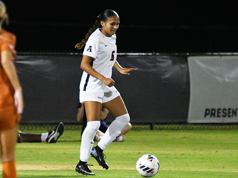 Jazira Gonzalez. UTSA women's soccer exhibition against Texas on Wednesday, Aug. 5, 2026, at UTSA Park West. - photo by Joe Alexander