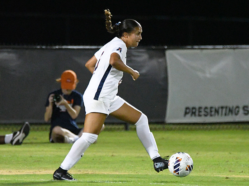 Jazira Gonzalez. UTSA women's soccer exhibition against Texas on Wednesday, Aug. 5, 2026, at UTSA Park West. - photo by Joe Alexander