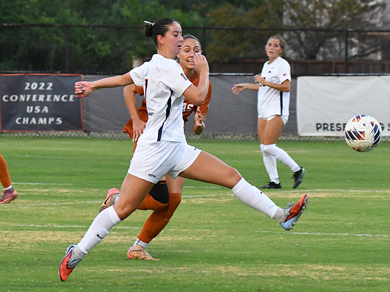 Ava Jackson. UTSA women's soccer exhibition against Texas on Wednesday, Aug. 5, 2026, at UTSA Park West. - photo by Joe Alexander
