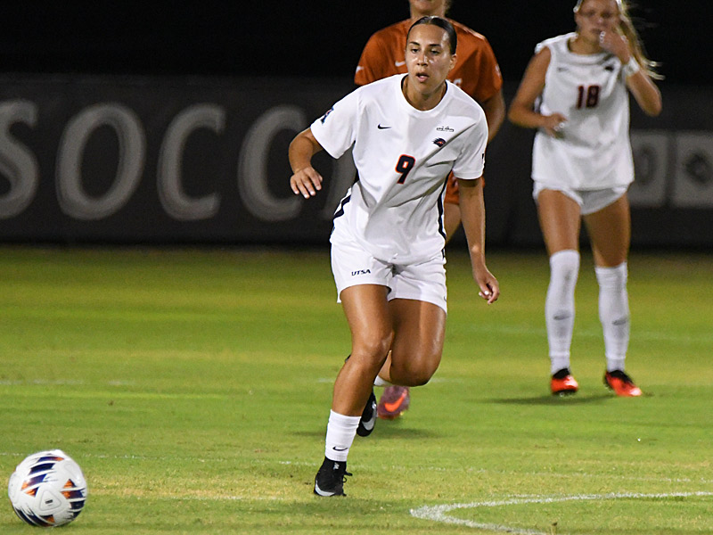 Dulci Binns. UTSA women's soccer exhibition against Texas on Wednesday, Aug. 5, 2026, at UTSA Park West. - photo by Joe Alexander