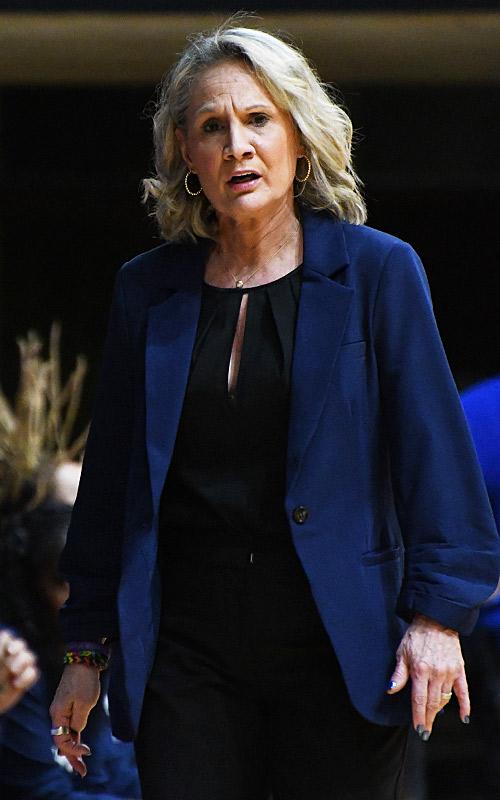 Karen Aston. East Carolina beat UTSA 65-58 in American Conference women's basketball on Tuesday, Jan. 20, 2026, at the Convocation Center. - Photo by Joe Alexander