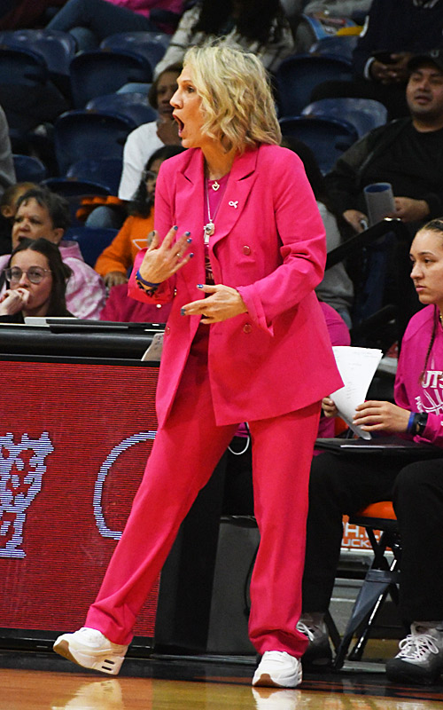 Karen Aston. Rice beat UTSA 65-55 in American Conference women's basketball on Saturday, Jan. 31, 2026, at the Convocation Center. - Photo by Joe Alexander