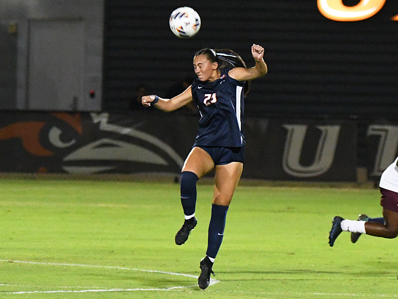 Olivia D'Ambrosia. UTSA and Texas State tied 2-2 in their women's soccer season opener on Wednesday, Aug. 12, 2026, at Park West. - photo by Joe Alexander