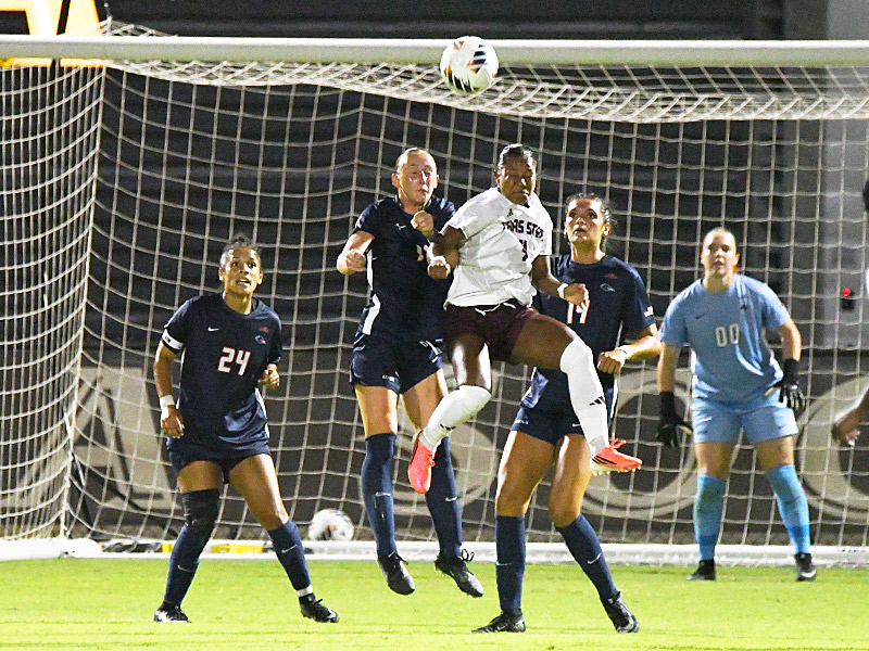 UTSA and Texas state tied 2-2 in the 2026 women's soccer season opener on Wednesday, Aug. 12, 2026, at Park West. - photo by Joe Alexander