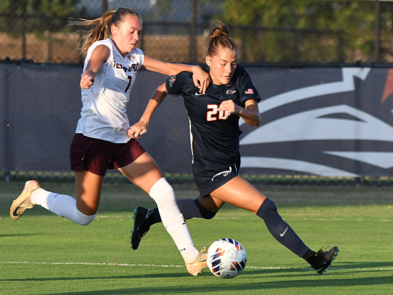 Sabrina Taber. UTSA and Texas state tied 2-2 in the 2026 women's soccer season opener on Wednesday, Aug. 12, 2026, at Park West. - photo by Joe Alexander