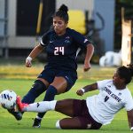 Aaliyaiah Durden. UTSA and Texas state tied 2-2 in the 2026 women's soccer season opener on Wednesday, Aug. 12, 2026, at Park West. - photo by Joe Alexander
