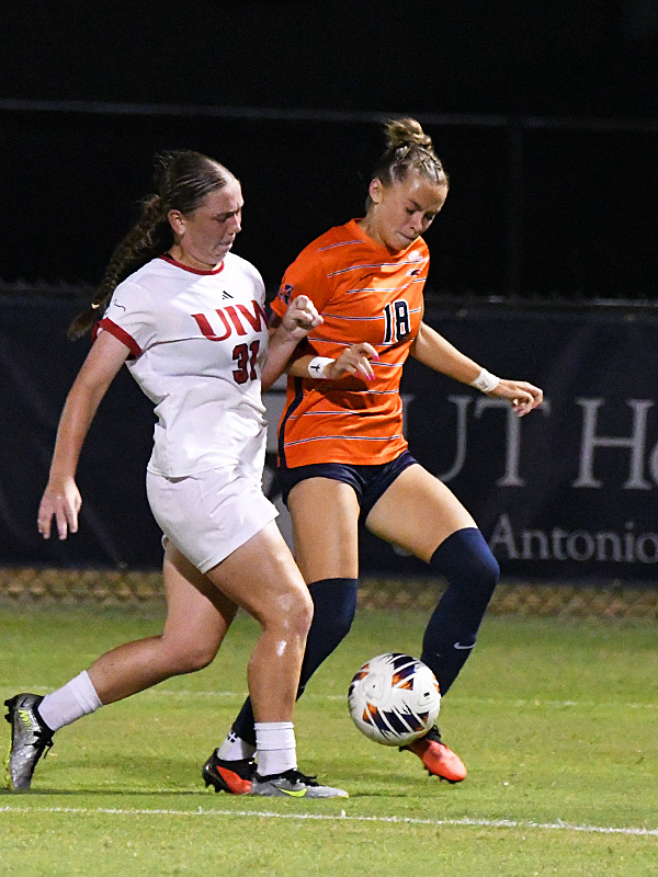 Lilli Denhardt. UTSA beat Incarnate Word 3-1 in women's soccer on Thursday, Sept. 10, 2026, at Park West. - photo by Joe Alexander