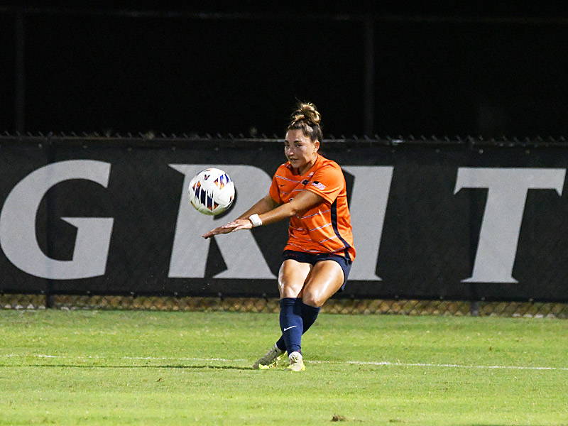 UTSA's Sofia Peters scores her second goal after Leah Varela's free kick was blocked in front of the goal in a 3-1 victory over Incarnate Word in women's soccer on Thursday, Sept. 10, 2026, at Park West. - photo by Joe Alexander