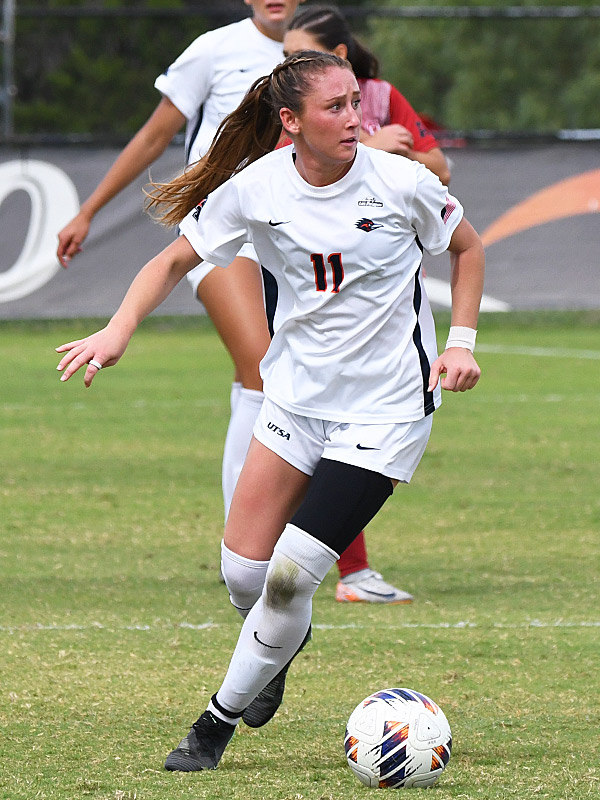 Addi O'Kelley. UTSA beat Temple 1-0 in American Conference women's soccer at Park West, Sunday, Oct. 25, 2026. - photo by Joe Alexander
